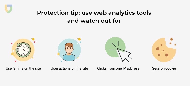 Illustration: how analytic tools help to protect ads from Click Fraud